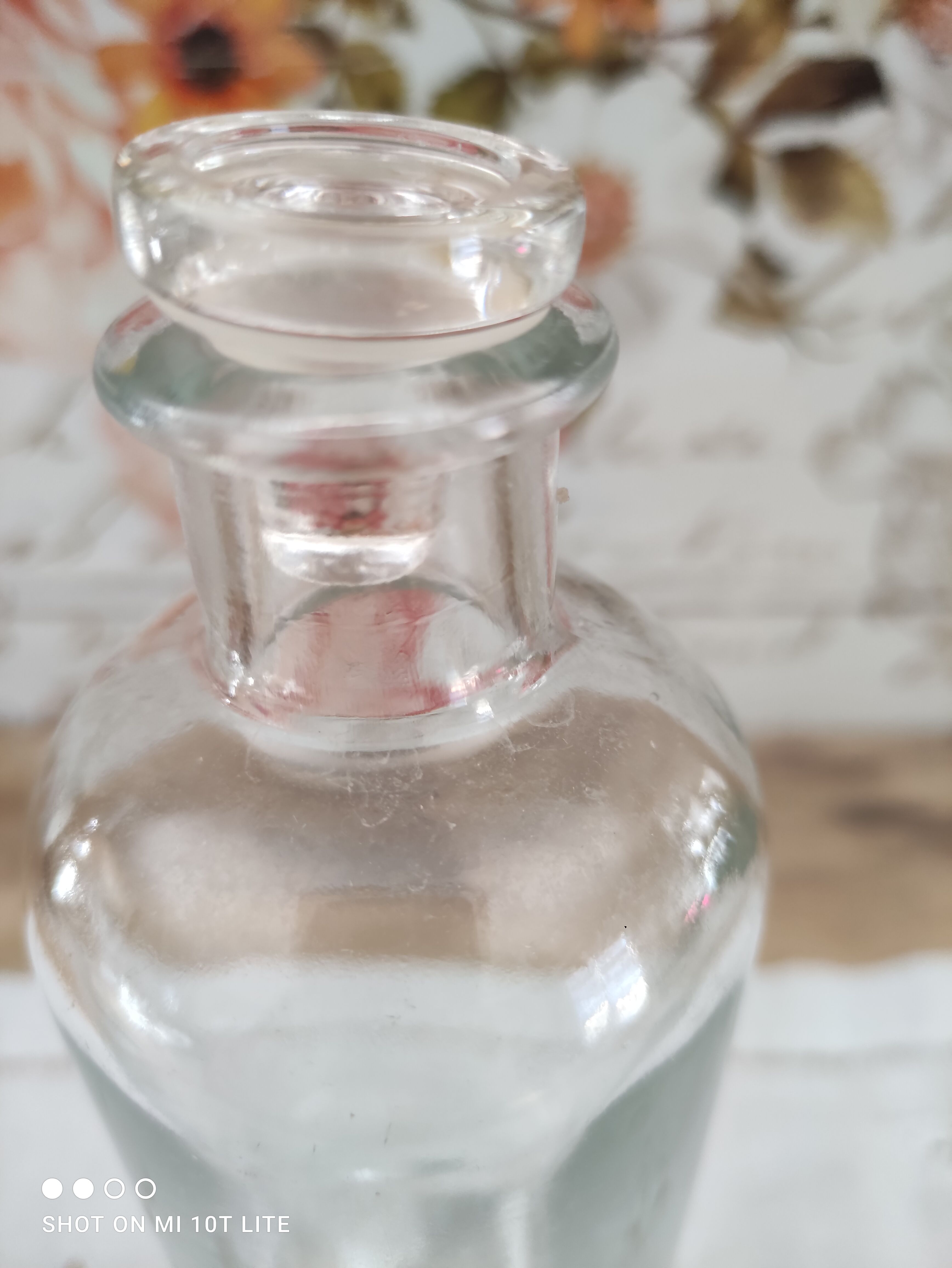 Glass cap bottle type apothecary bottle "KEFLA" 0.5L
