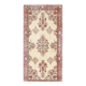 1970s Turkish Oushak Handmade Wool Cotton Beige Area Rug 103x206