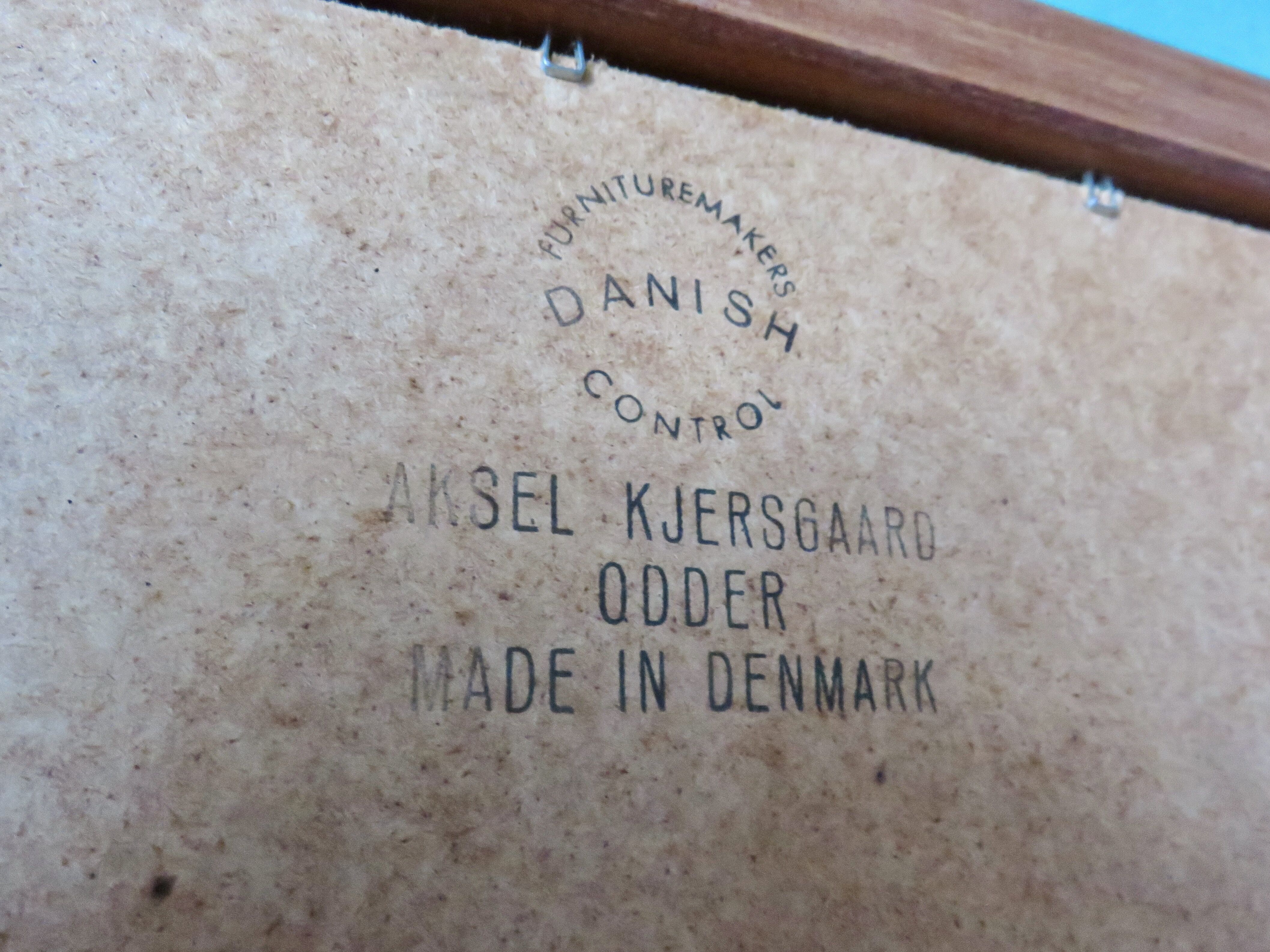 Teak mirror by Aksel Kjersgaard. Denmark 1965