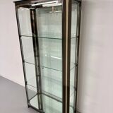 Antique display cabinet shelf in brass metal Italian design from the 70s