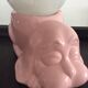Vintage lamp dog ceramic opal globe 70s-80s