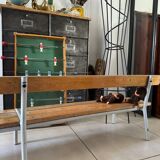 Old nursery school bench with backrest