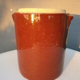 Vintage enamelled stoneware pot