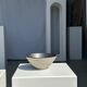 Duo of gray Indonesian ceramic bowls or salad bowls