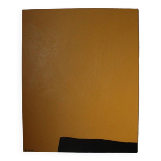 Contemporary abstract Mb2 ocher-black