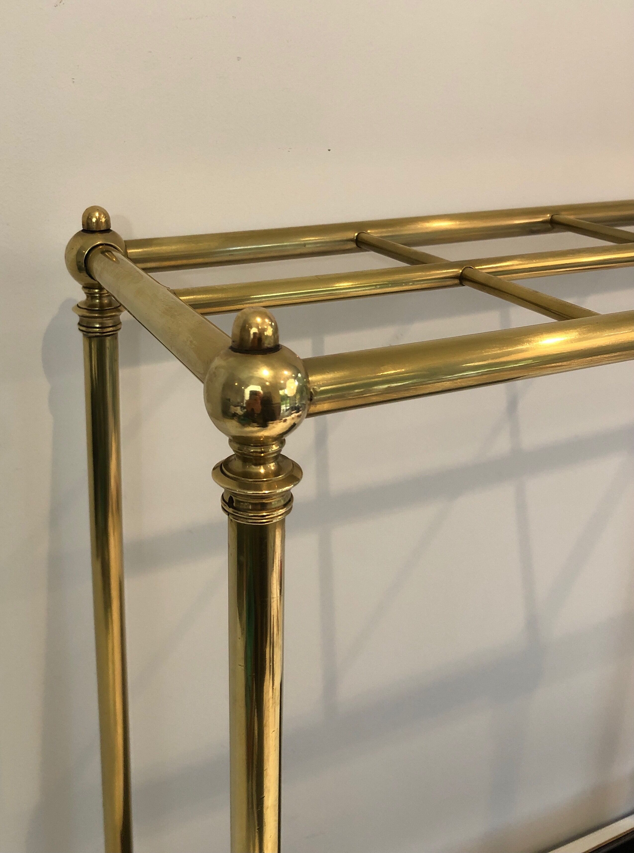 Rectangular umbrella holder in brass and cast iron. french work. around 1900