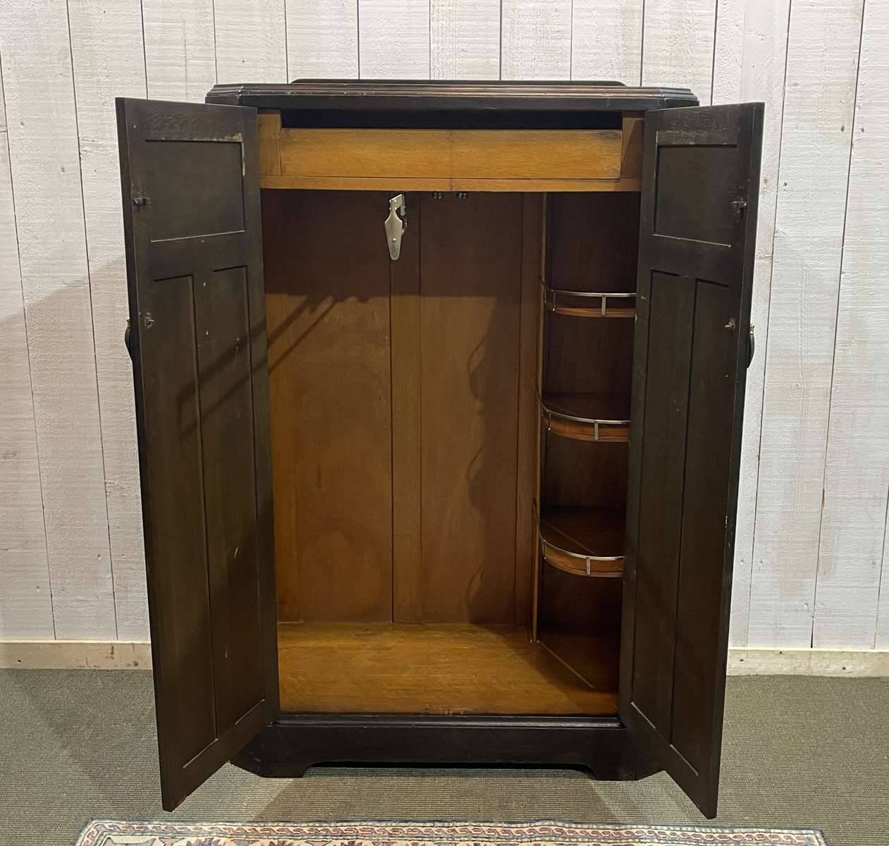 1930s English oak student wardrobe