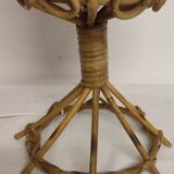 Lampe de table en rotin. Espagne, années 1980