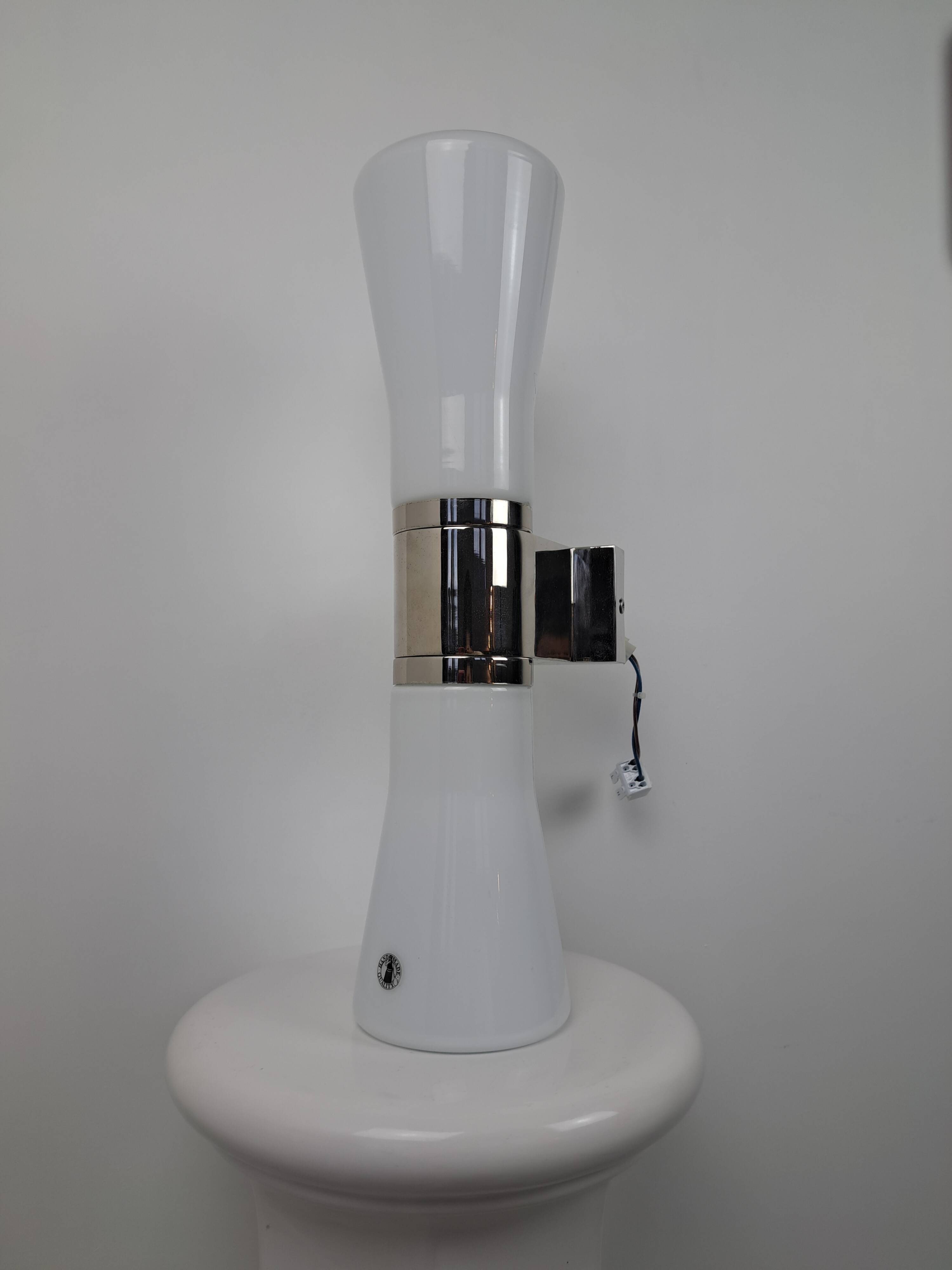 Savern space age bathroom or ambiance wall lamp in glass from Ikea