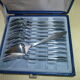 Box of 12 stainless steel oyster forks Létang and Rémy