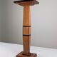 Art Deco pedestal column in wood with geometric marquetry, France, 1920s