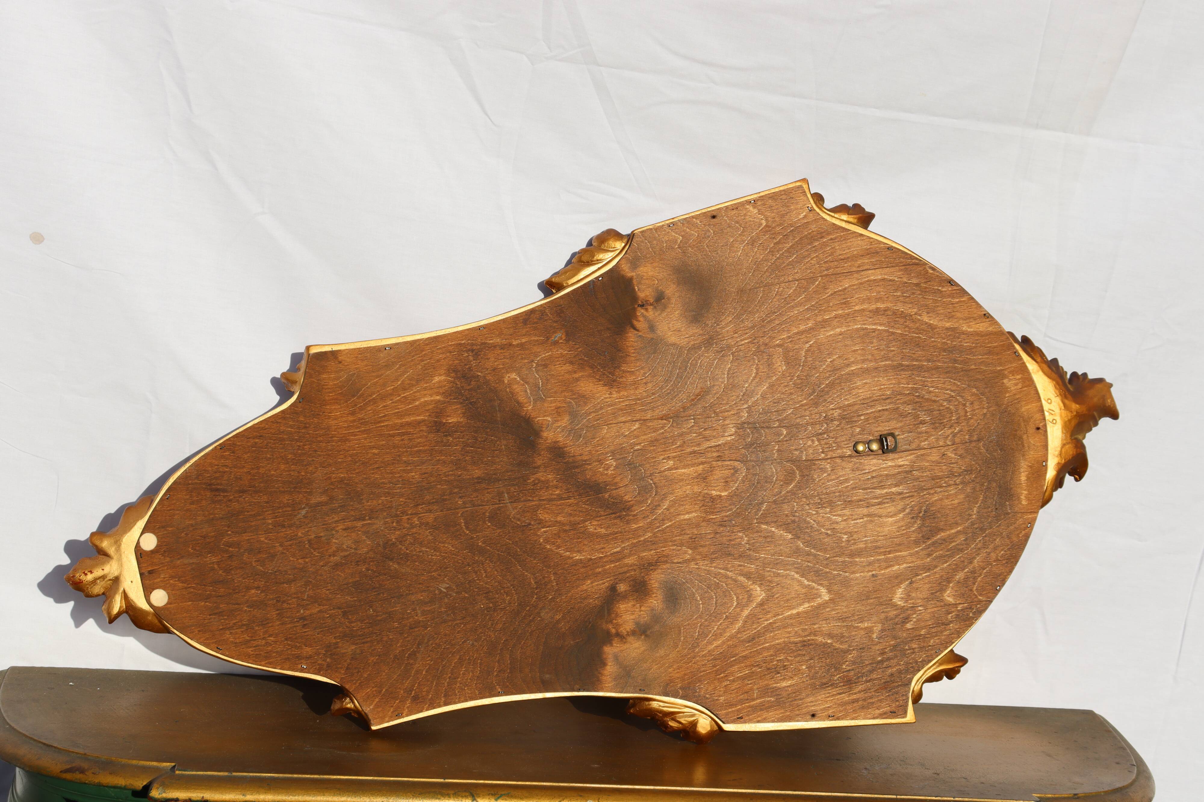 Deknudt, Vintage golden mirror Louis XV style   48x93cm