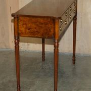 Console en Orme Burr & Bois Satiné restaurée, vers 1920