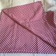 Long vintage red and white country tablecloth