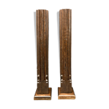 Pair of fifth columns gothic high epoch in oak