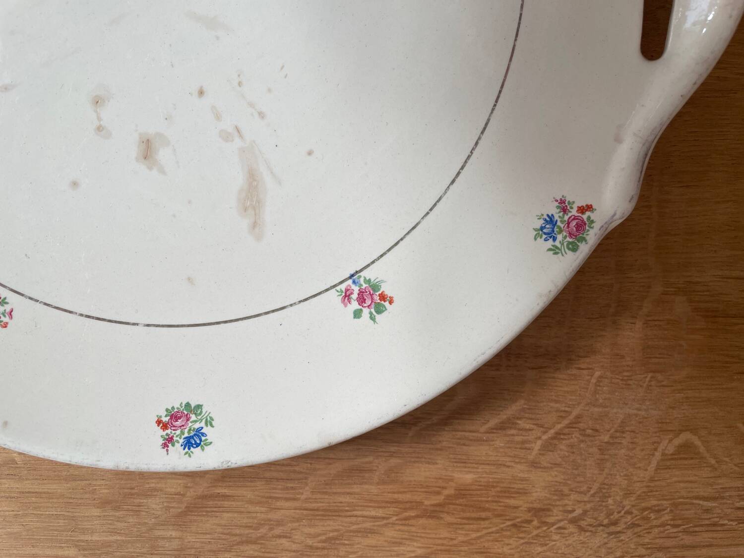 Old porcelain pie dish from Digoin Sarreguemines