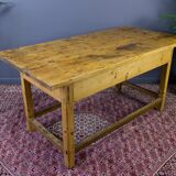Table à manger vintage en pin baltique rustique, années 1930