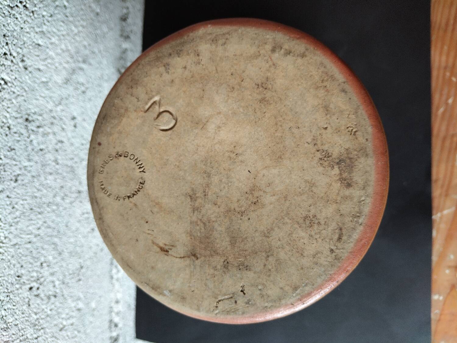Vase en grès émaillé brun – fabrication française – XXᵉ siècle