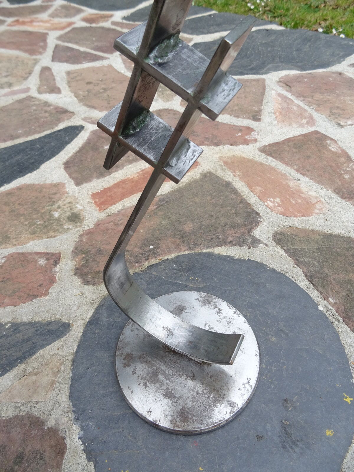 Pair of steel and oak selets