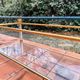 Rectangular coffee table in glass, brass and plexiglass Italy Hollywood Re
