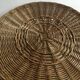 Black metal healing (wrought iron) vintage rattan tray