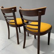 Pair of dining chairs by INTERIER n. p. Praha, wooden dining seating, 1974