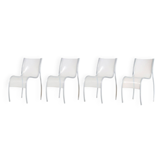 Set of 4 KARTELL FPE chai chairs By Ron Arad