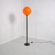 Orange globe floor lamp 1970