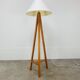 Lampadaire tripode bois, années 80