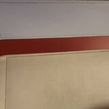 Vintage Marcel Breuer style armchair in white leather