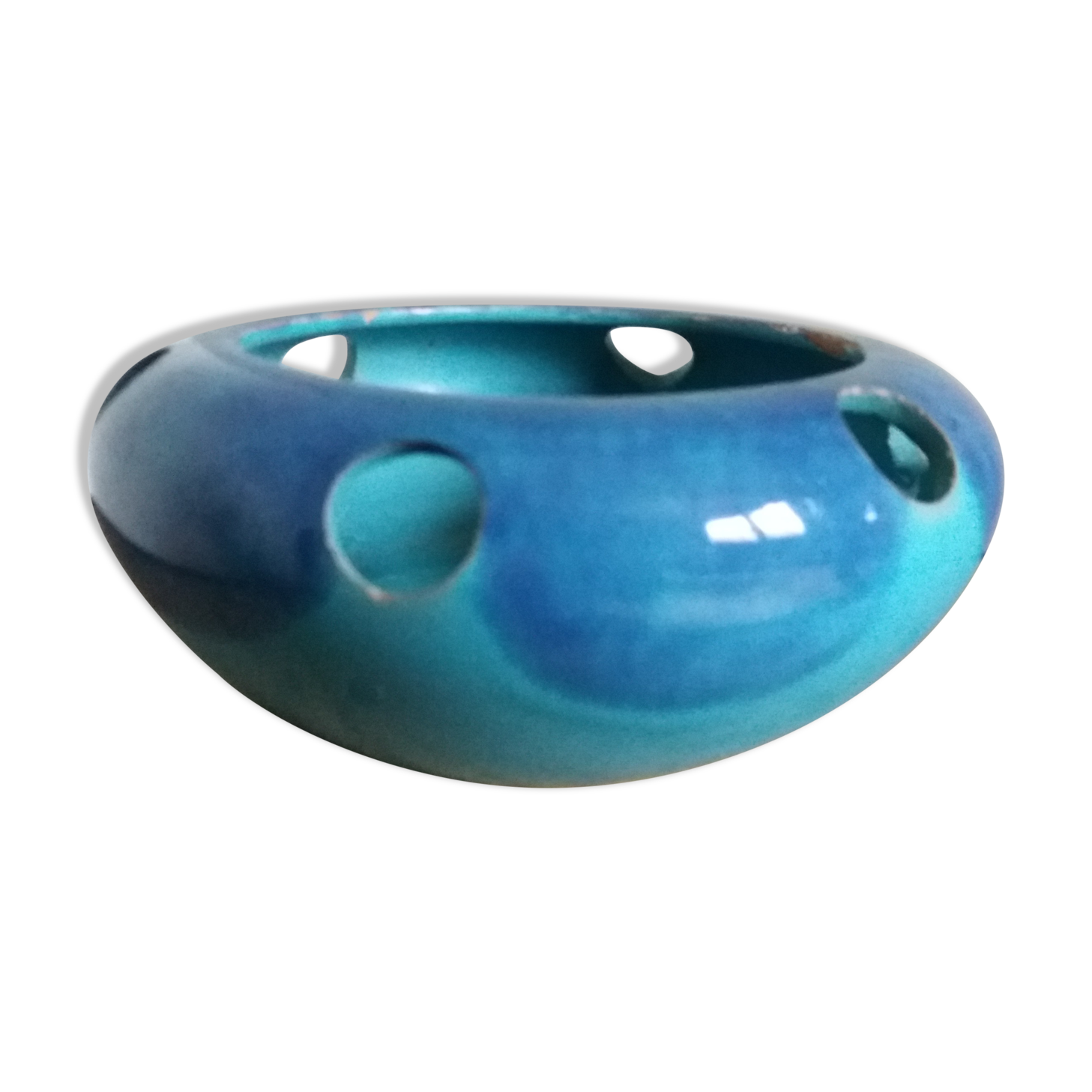 Ceramic flower pot for houseleeks or narcissus