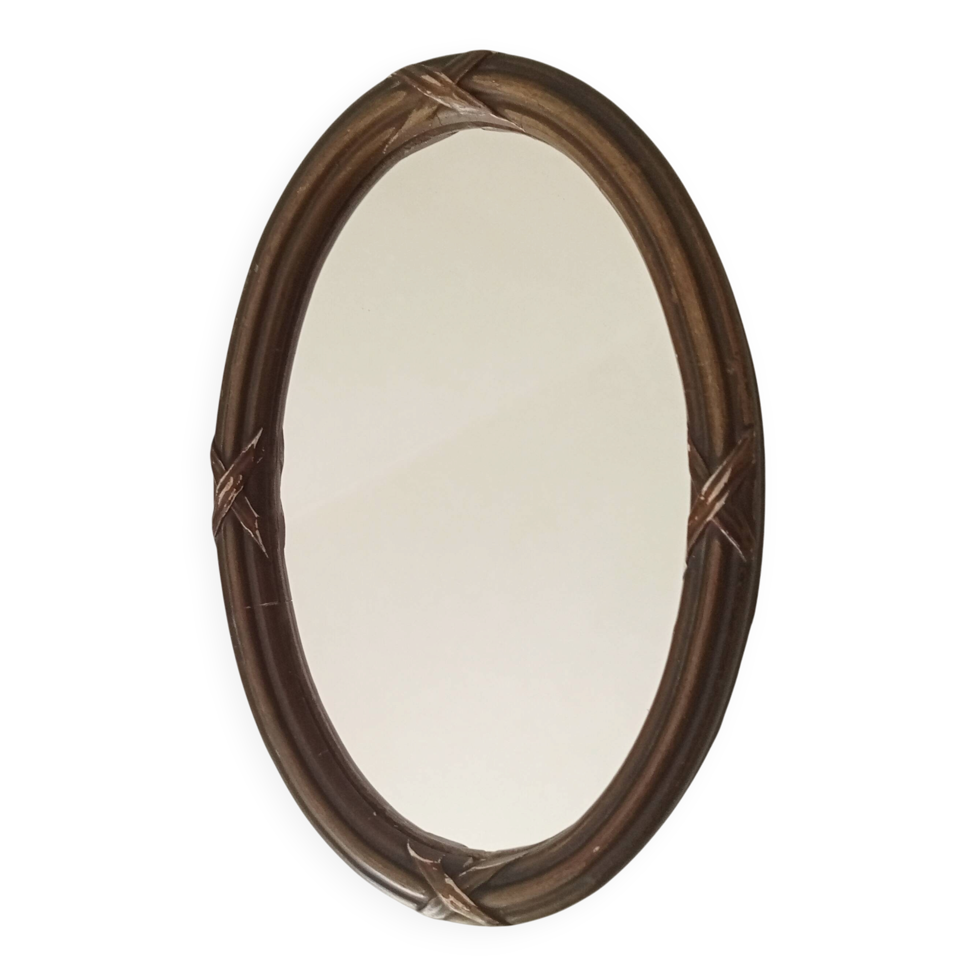 Vintage wooden mini mirror