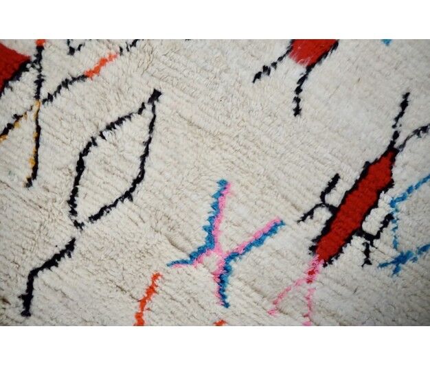 Colorful berber carpet handmade 221 x 130cm