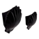 Pair of vintage wall lights in black porcelain, France 1970.