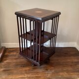 Rotating bookcase, vintage English