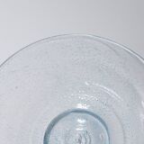 LARGE HOLLOW BUBBLE GLASS BOWL, 1970s