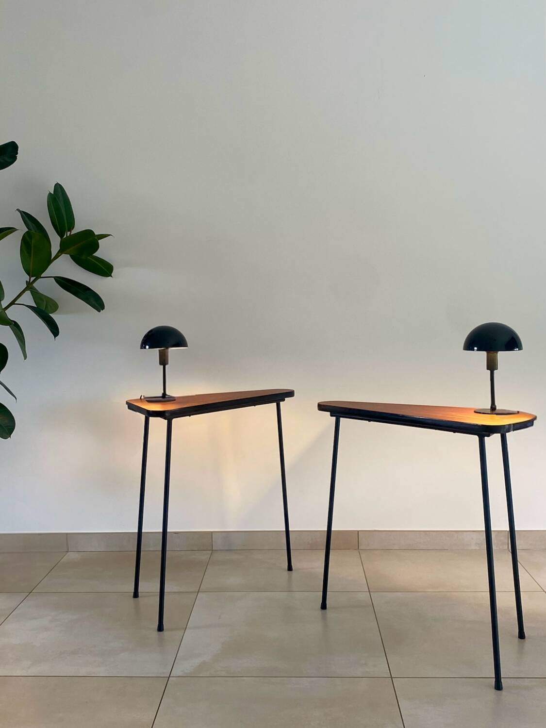 Pair of vintage high consoles