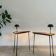 Paire de consoles hautes vintage