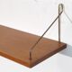 Pair of Danish teak and brass shelves 1960