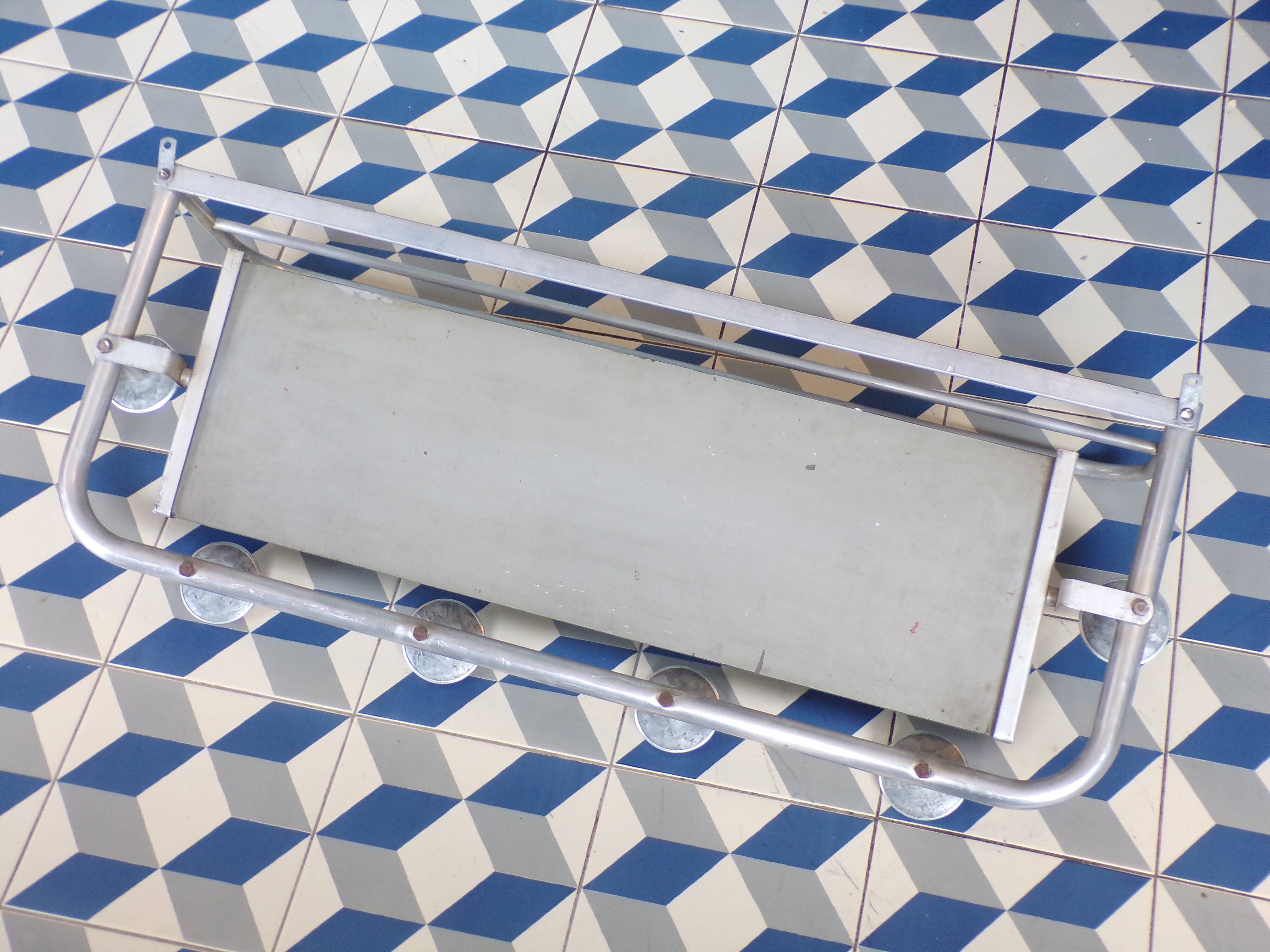 1950s wall-mounted wardrobe with mirror and 6 hooks