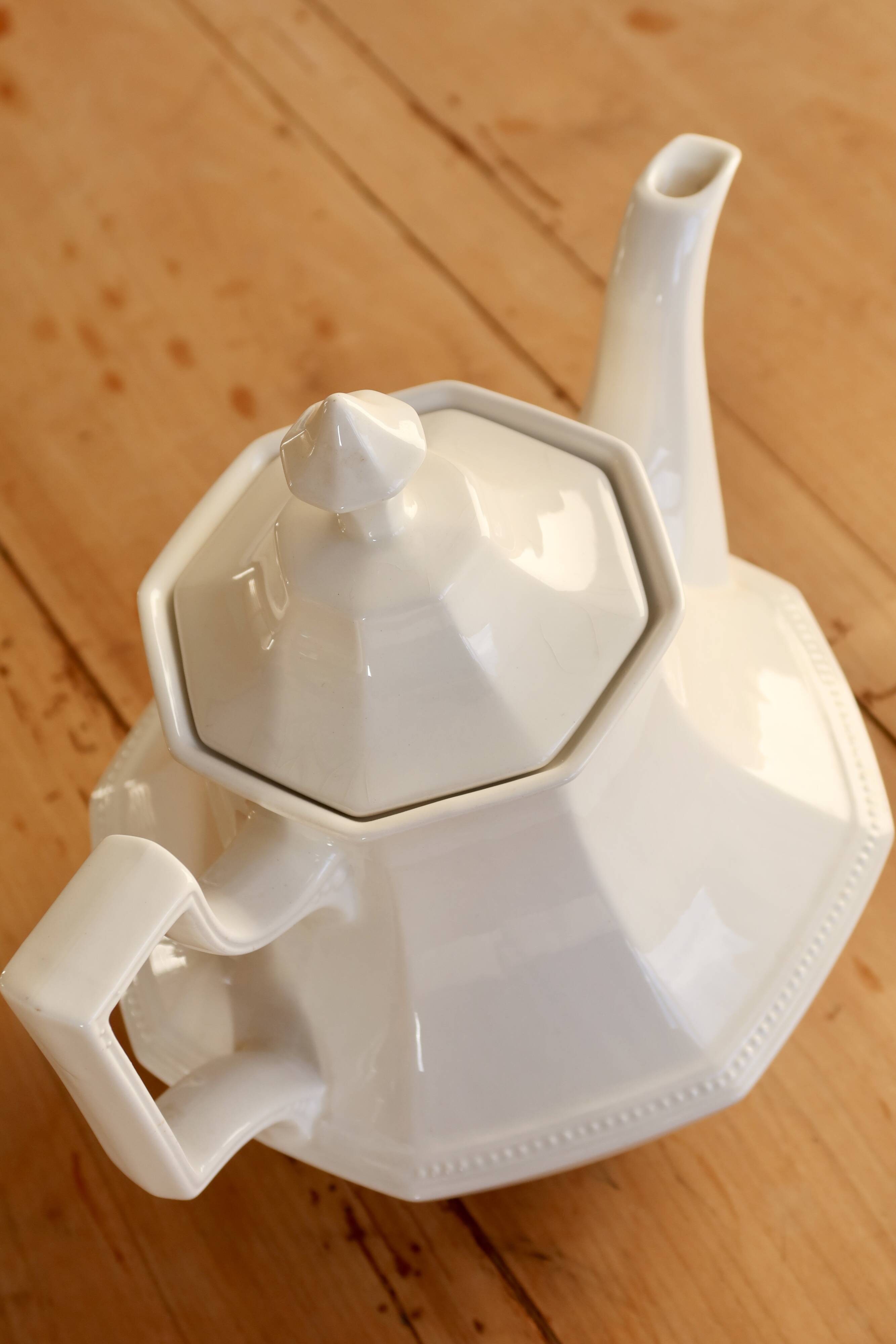 Small vintage porcelain jug Johnson Brothers with Pearl pattern.