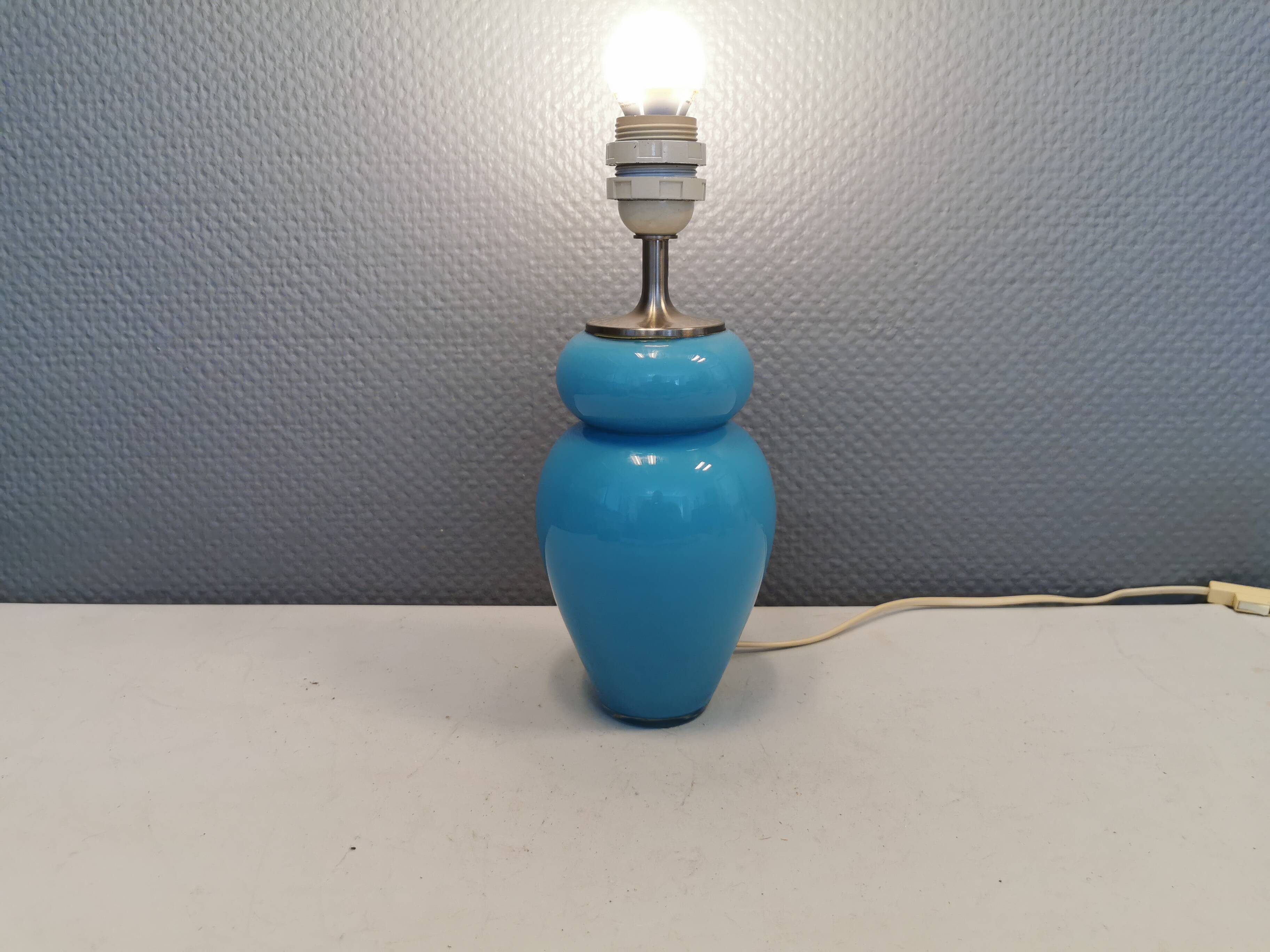 Table lamp designed by Anja Kjær in 1991 for Royal Copenhagen (produced at Holmegaard glassworks)