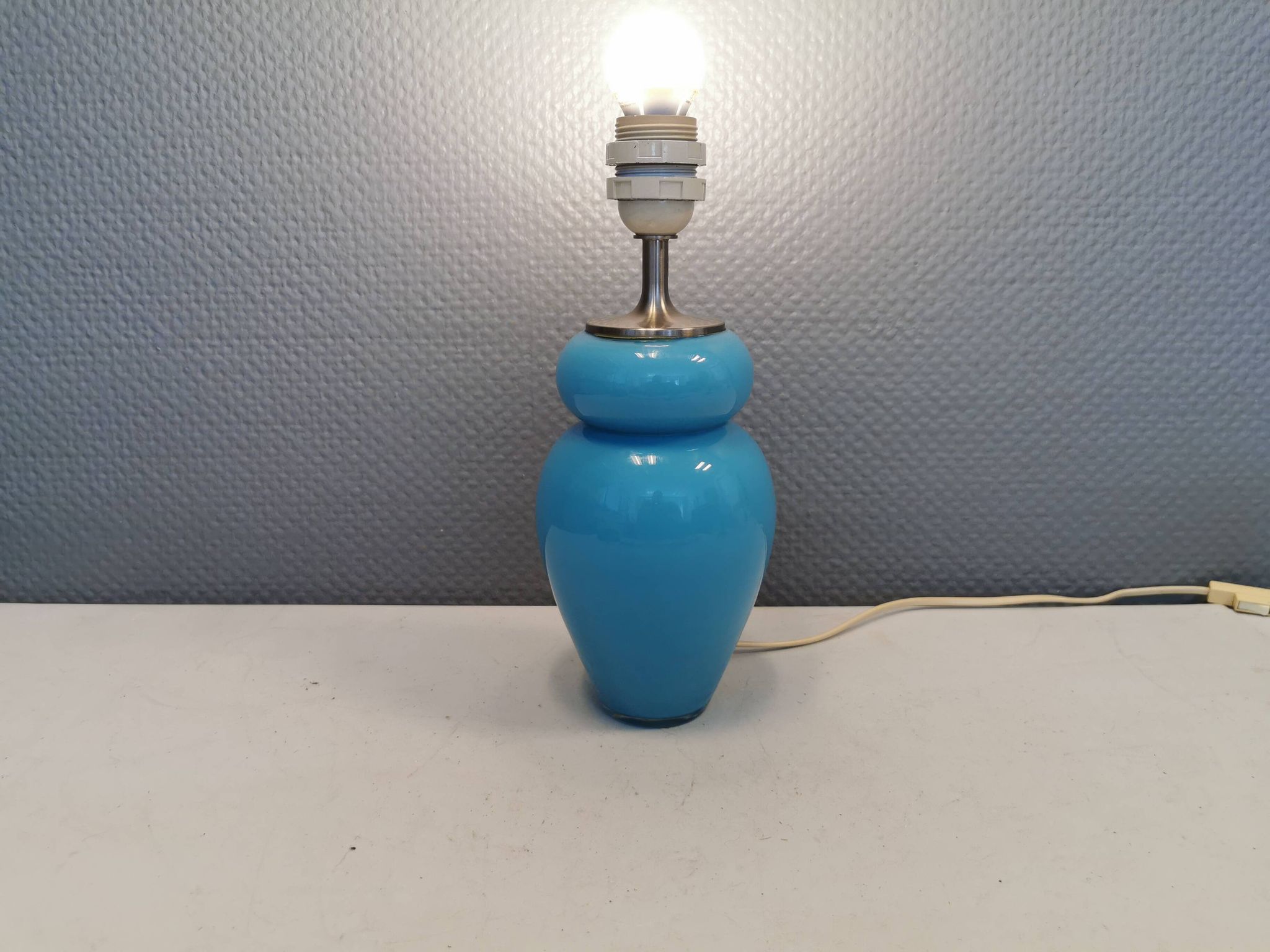 Table lamp designed by Anja Kjær in 1991 for Royal Copenhagen (produced at Holmegaard glassworks)