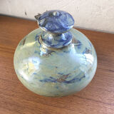 Vase pot en céramique bleu