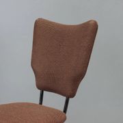 Vintage metal chairs with brass tips, Italy, 1950s-1960s.