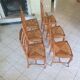 6 cherry wood chairs in Louis XV style