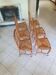 6 cherry wood chairs in Louis XV style
