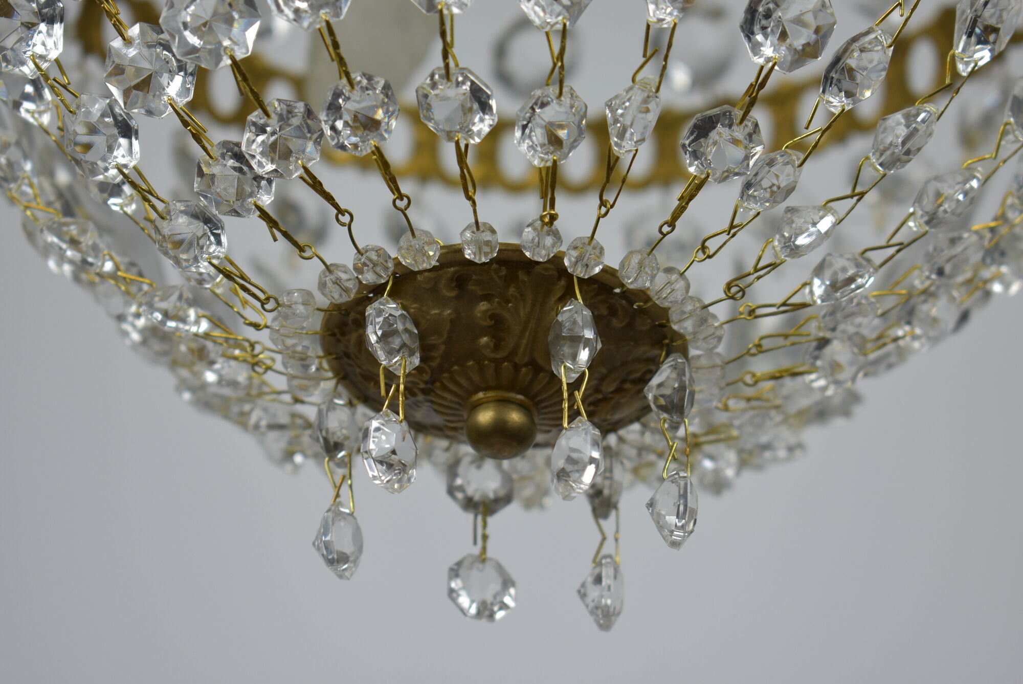 vintage glass stamped hot air balloon chandelier