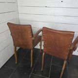 Fauteuils bridge en cuir