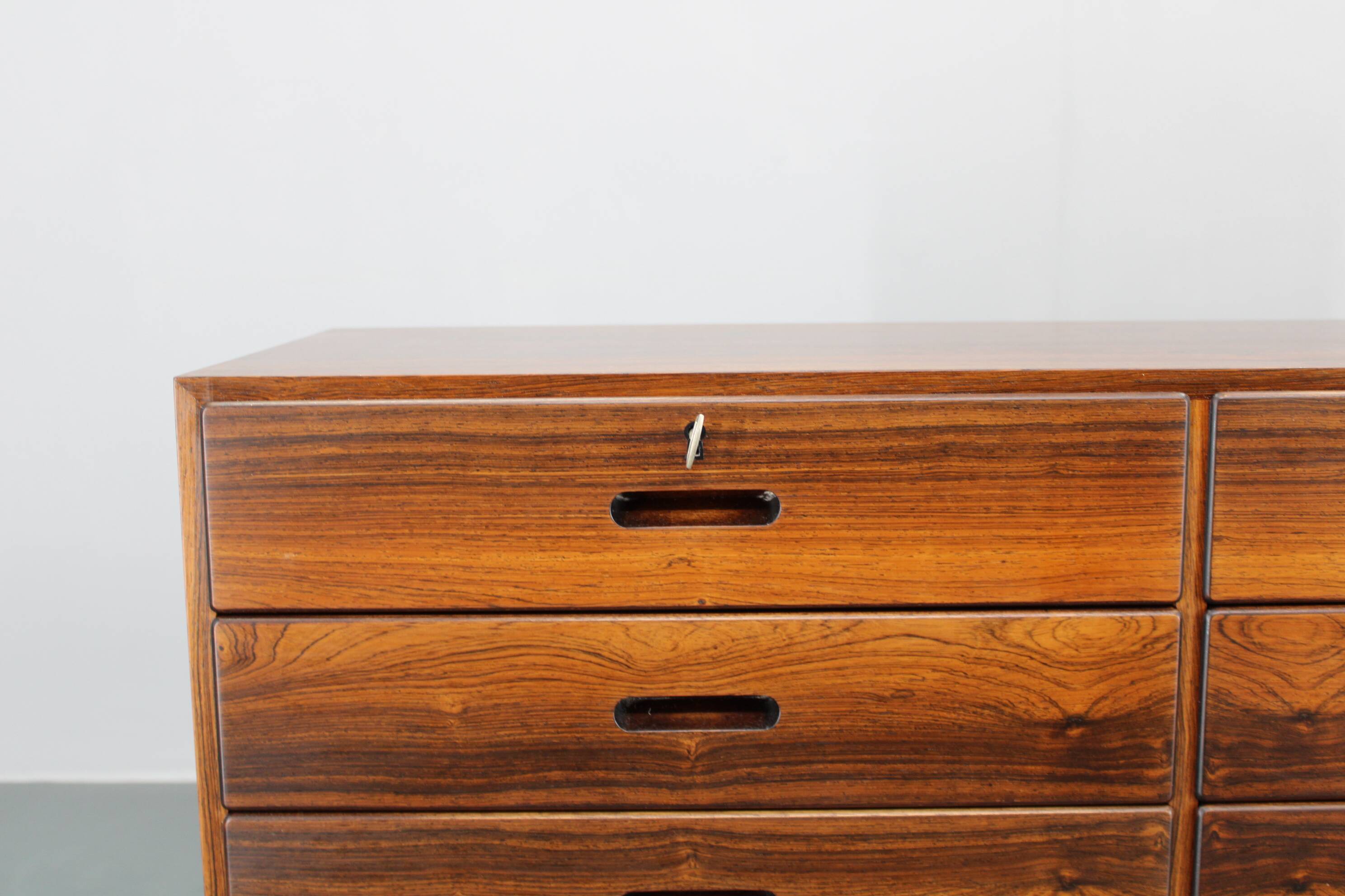 1960s Rare Kai Winding Chest of Drawers or Sideboard, Restored